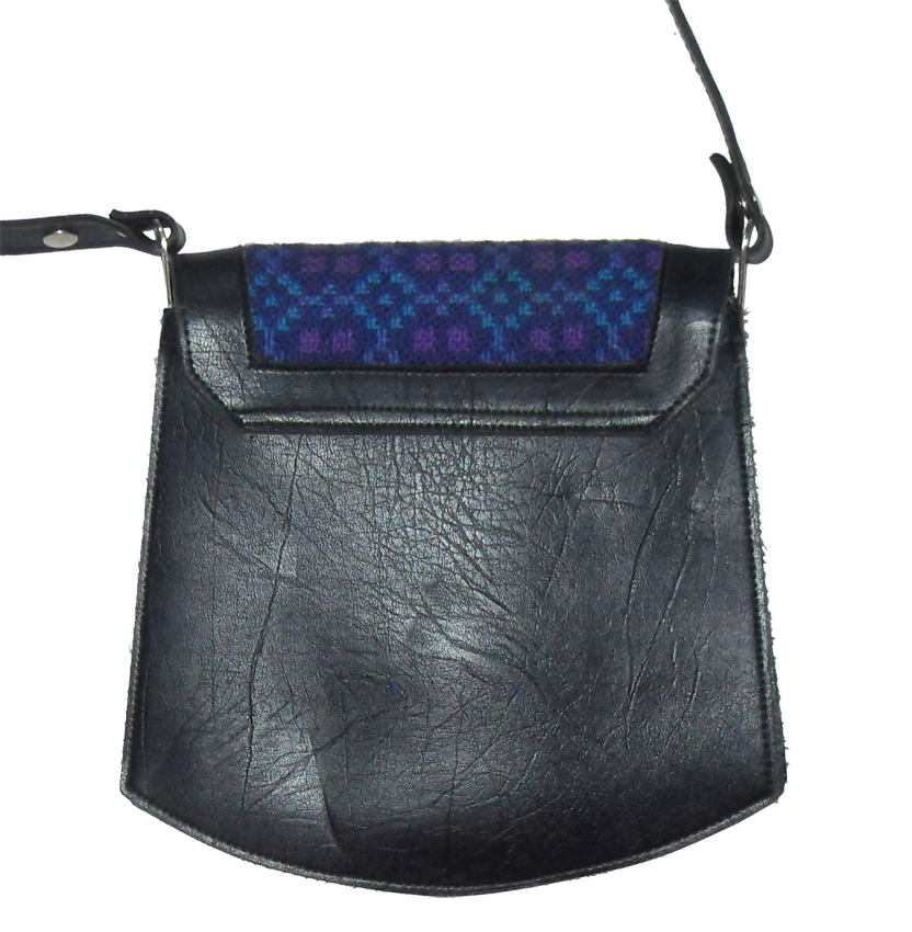 Blue and Purple tapestry front shoulder bag