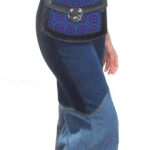 Blue and Purple tapestry front shoulder bag