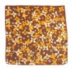 Jacqmar silk scarf with a floral design in browns and yellows