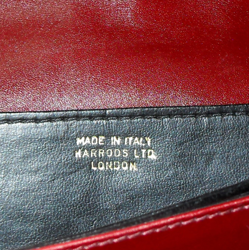 Harrods: Retro Vintage Leather Italian Handbag - Lalita