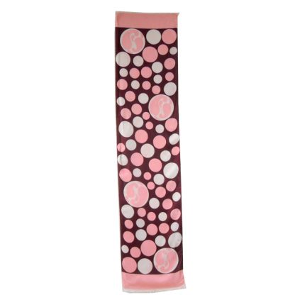 Pink spot design silk scarf