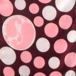 Pink spot design silk scarf