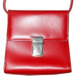 Furla red leather handbag