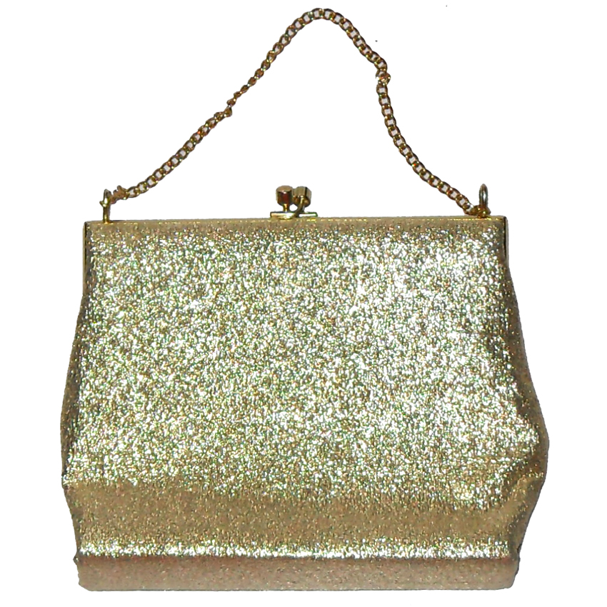 Gold framed evening bag