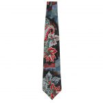 Hemley abstract floral design silk tie