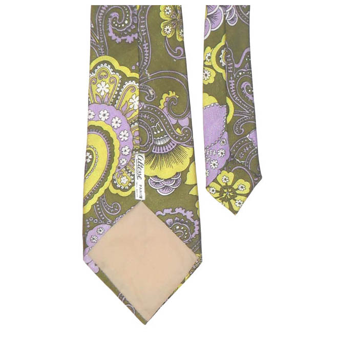 Altesse Paris floral design acetate twill tie