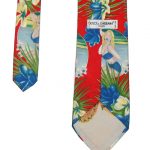 Dolce & Gabbana retro tropical print silk tie