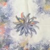 Blue silk chiffon scarf