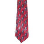 Paco Rabanne red paisley design silk tie
