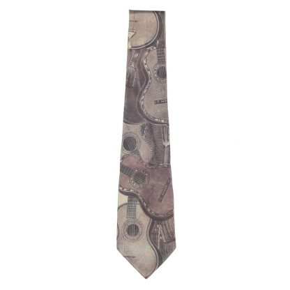 Guitar Design Silk Tie