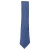 Hermes blue silk tie