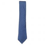 Hermes blue silk tie