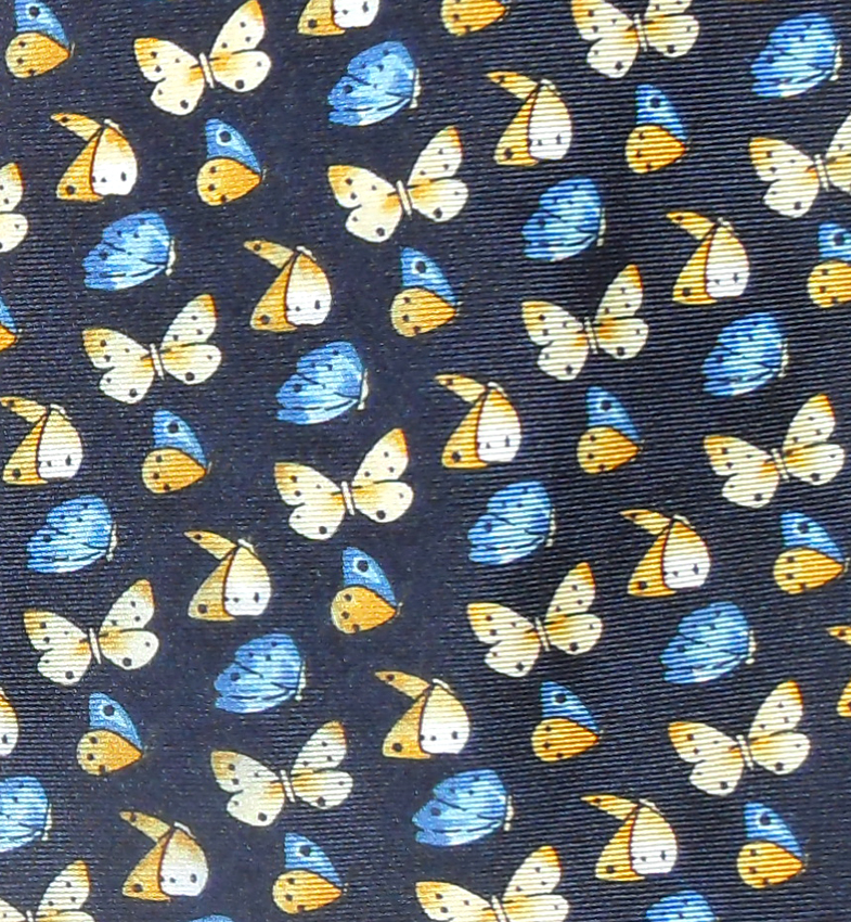 Liberty buterfly print silk tie