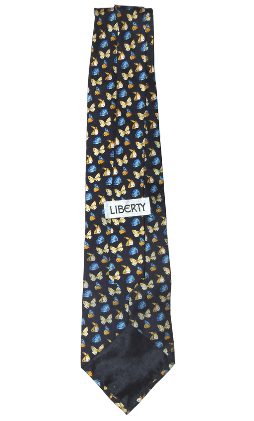 Liberty butterfly print silk tie