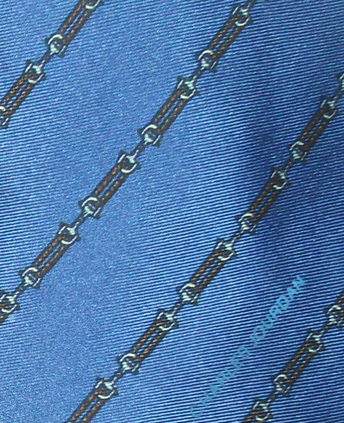 Charles Jourdan blue silk vintage tie
