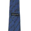 Charles Jourdan blue silk vintage tie