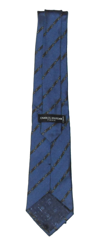 Charles Jourdan blue silk vintage tie