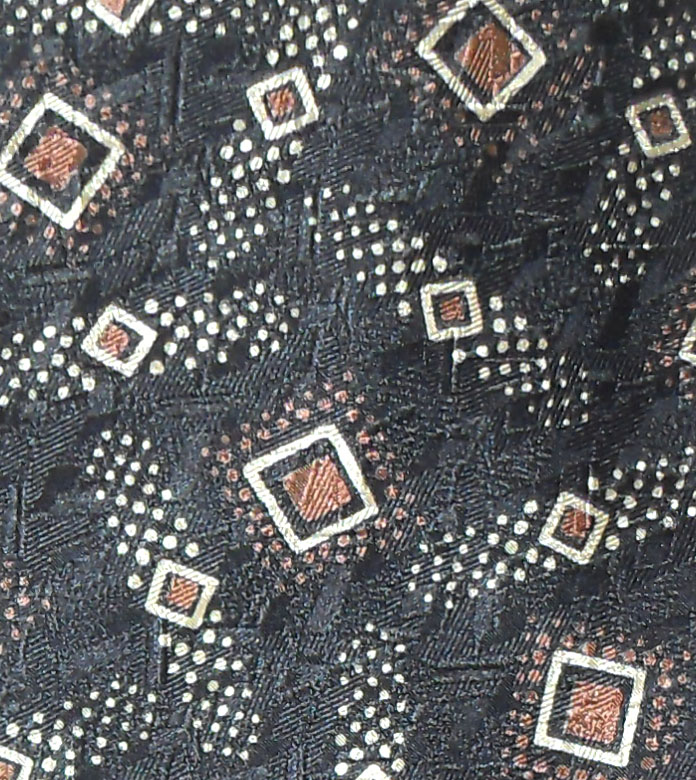 Vintage Yves Saint Laurent silk tie in brown and cream