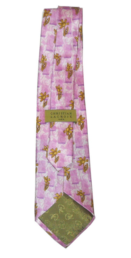 Christian Lacroix floral design silk tie