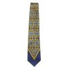 Gianni Versace blue and gold silk tie