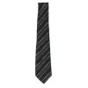 Cecil Gee vintage black and white silk tie