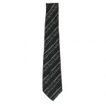 Cecil Gee vintage black and white silk tie