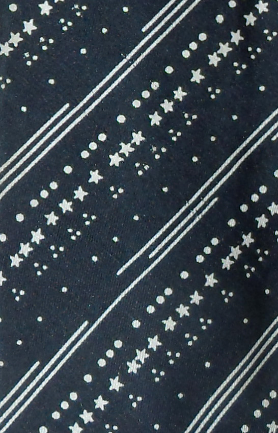 Cecil Gee vintage black and white silk tie