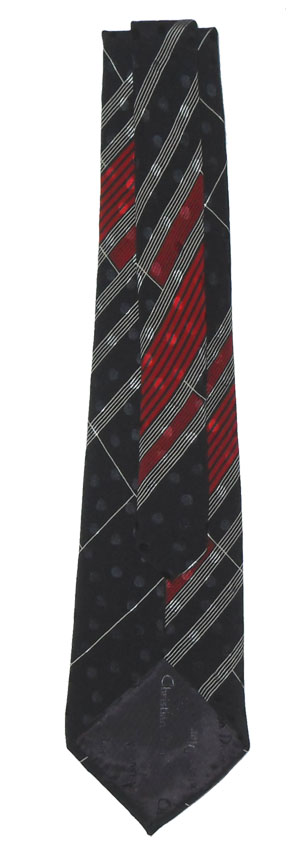 Christian Dior textured silk tie