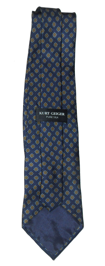 Blue background silk Kurt Geiger tie