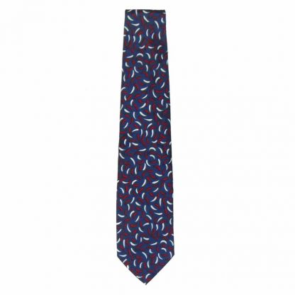 Yves Saint Laurent red, white and blue silk tie