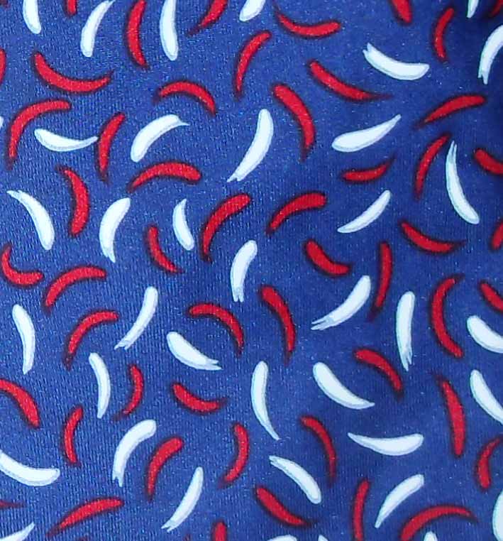 Yves Saint Laurent red, white and blue silk tie