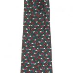 Lancel jockey cap and crop design silk tie