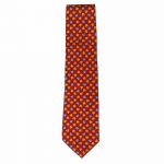 Bally leaf design silk tie