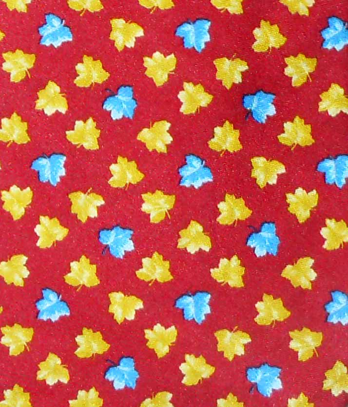 Bally leaf design silk tie