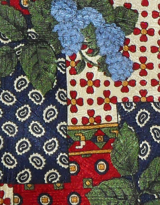 Blazer retro silk tie