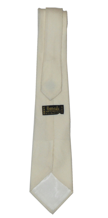 Harrods cream wool tie