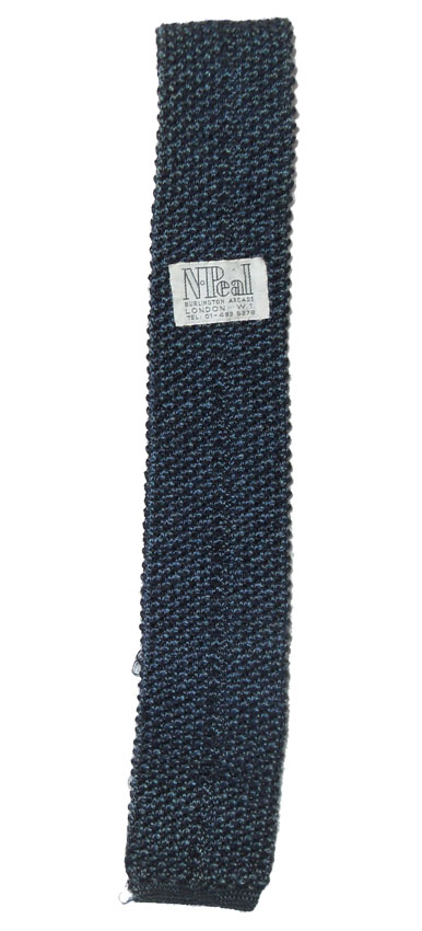 Vintage N Peal alpaca wool blue knit tie