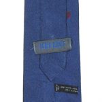Kenzo blue silk tie with an embroidered flower design and signature of the designer