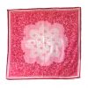 Floral pink silk scarf