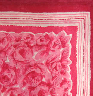 Floral pink silk scarf