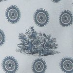 Silk tie with a grey background and a detailed design of men with clubs