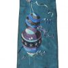 Vintage Liberty silk tie with a design of balloons on a textured blue silk background