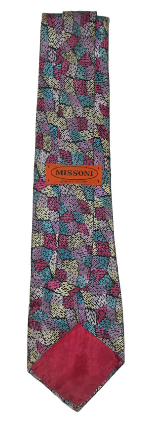 Missoni multi coloured graphic print silk tie
