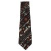 Batik cotton tie by Batiska with a design in blue, brown and white