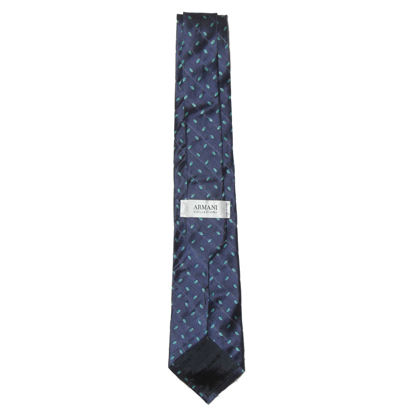 Armani vintage blue design silk tie