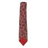 Bright pink with a touch of yellow design retro tie on a cream textured background