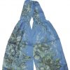 Jacqmar silk cravat with a blue background and floral design