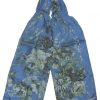 Jacqmar silk cravat with a blue background and floral design