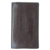 Dark brown vintage grained leather wallet