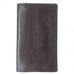 Dark brown vintage grained leather wallet